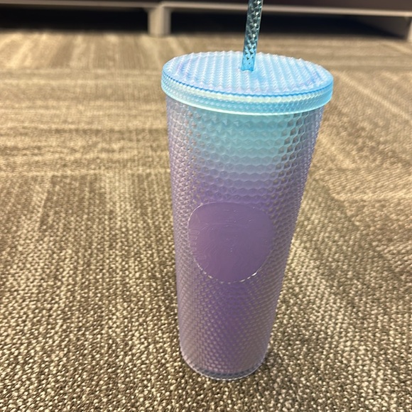 NWT Starbucks Blue Purple Ombré Gradient Tumbler with Straw - Picture 2 of 4